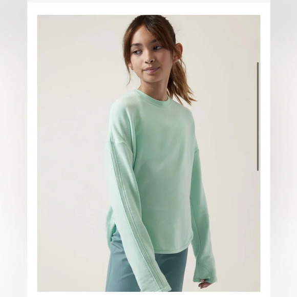 Athleta Girl Up For Anything Sweatshirt Size Large/12 - Picture 1 of 9